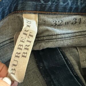 Burberry Brit Men's Dark Blue Relaxed Straight Hunter 5 Pocket Jeans 32W 34L NEW